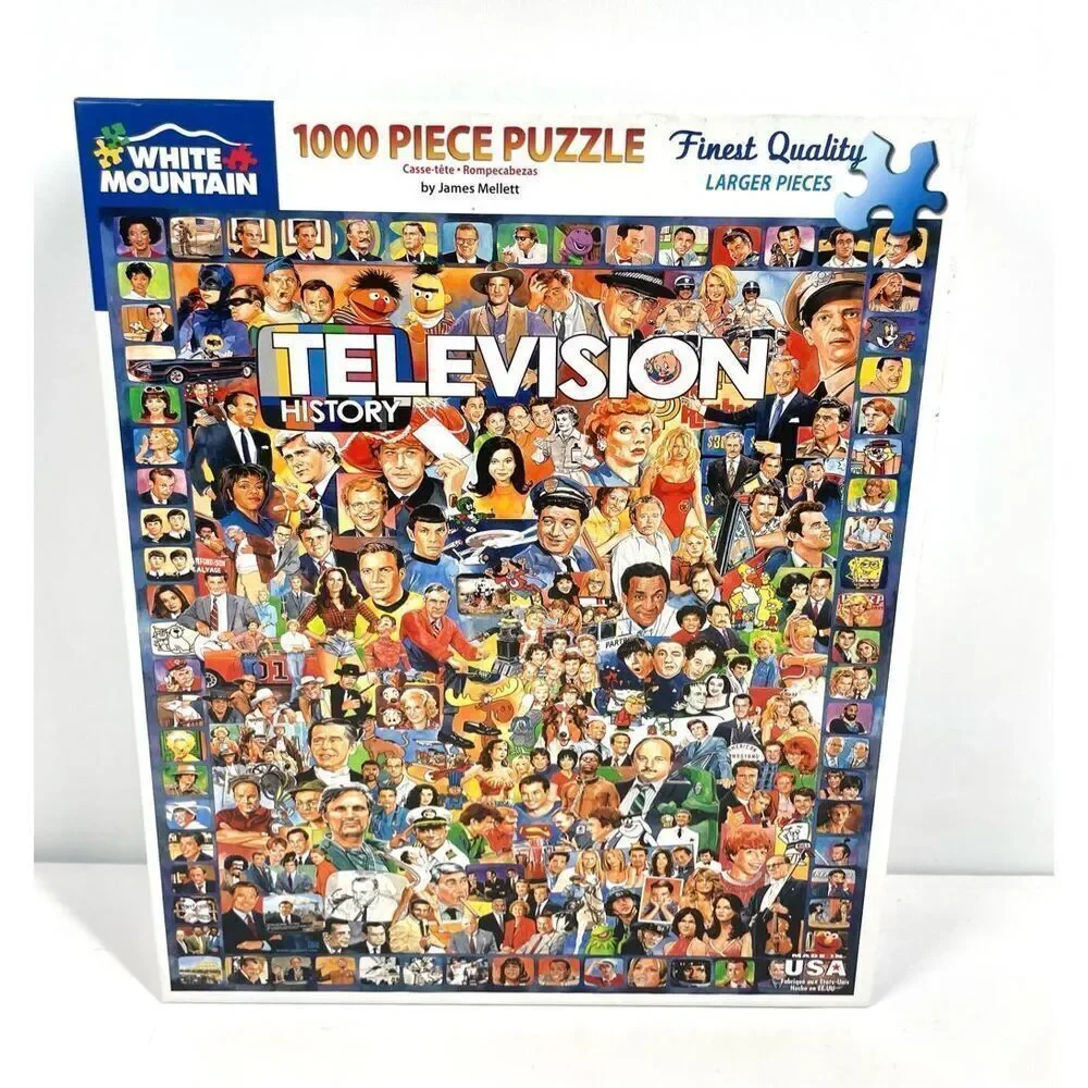 White Mountain TELEVISION History 1000 Piece Jigsaw Puzzle